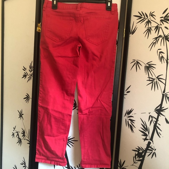 Bright Pink Straight Leg Jeans - Picture 4 of 5